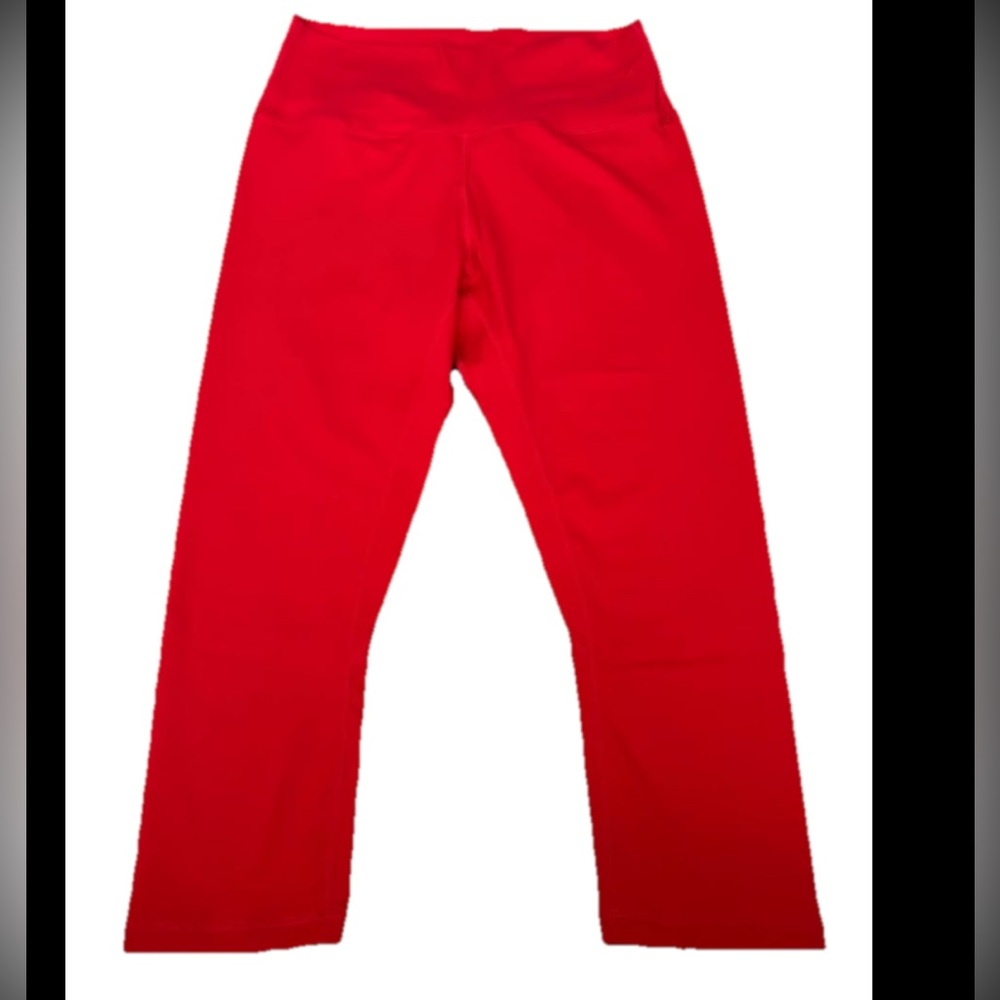 Zyia Active Red Capri High Rise Leggings Gym Workout Women’s Size 12